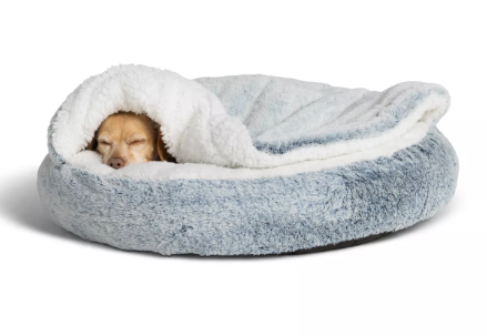 Faux Fur Snuggler Dog Bed